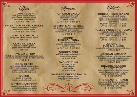 CK Feed & Supply Menu - Cowgirl Kitchen | Cowgirl Market | Cowgirl Feed ...