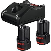 Bosch 2 X GBA 12V 2.0Ah + GAL 12V-40 Professional Cordless Battery ...