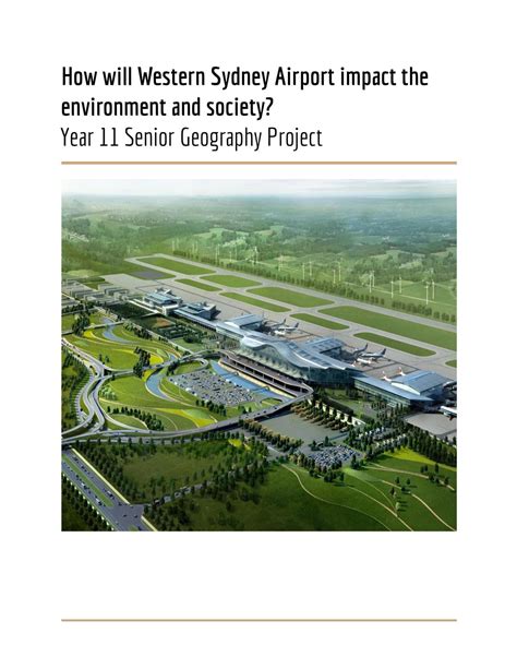 Senior Geography Project - How will Western Sydney Airport impact the ...