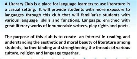 Motto writing on literary club - Brainly.in