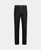 Dark Grey Straight Leg Tapered Jeans in Pure Cotton | SUITSUPPLY