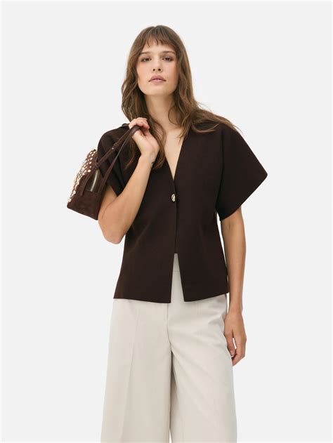 Womens Chocolate V-Neck Batwing Cardigan | Primark