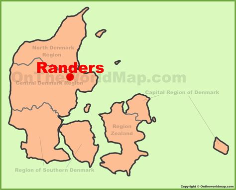 Randers location on the Denmark Map - Ontheworldmap.com