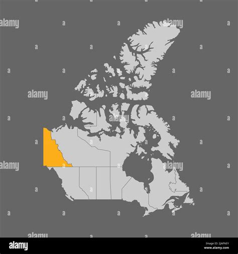 Yukon territory highlighted on the map of Canada Stock Vector Image & Art - Alamy