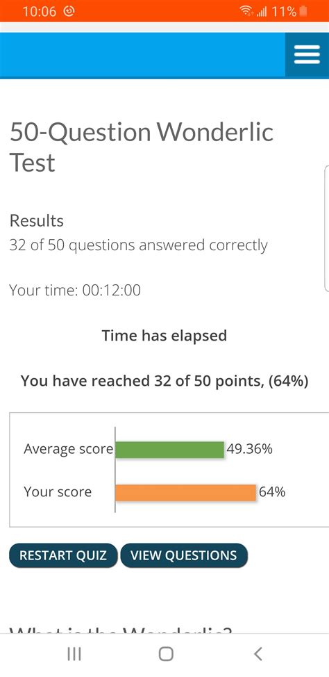 Average Score On Wonderlic Test at Victoria Gregory blog
