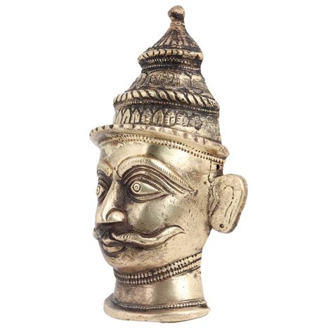 Lord Shiva Head Mukhalingam Brass Statue