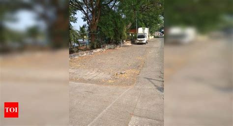 Incomplete cement road - Times of India