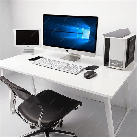 Image result for White Computer Desk Setup