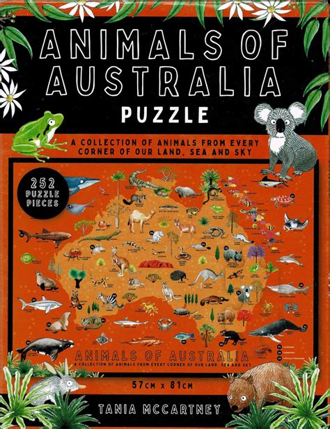 Animals of Australia Puzzle - A.B.C. Maps - map of australia kids puzzle