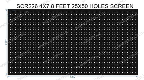 SCR226 4X7.8 FEET 25X50 HOLES SCREEN TOTAL HOLES=1250