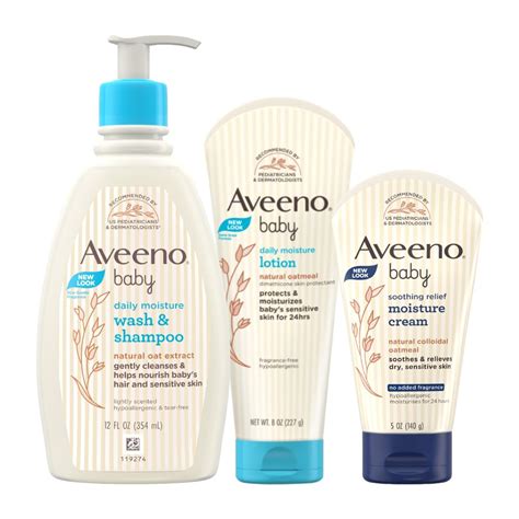 Buy Combo pack Aveeno Baby Daily Moisturizing Wash & Shampoo (354ml ...