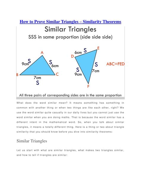 PPT - How to Prove Similar Triangles – Similarity Theorems PowerPoint ...