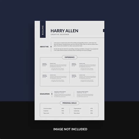 Cv Word Mise Page Simple PSD, modèles PSD gratuits de haute qualité à ...