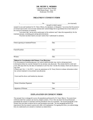Fillable Online Treatment Consent Form Fax Email Print - pdfFiller