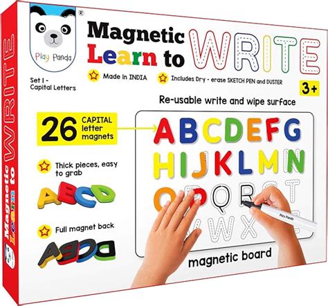 Play Panda Kids Magnetic Learn To Write Capital Letters - Includes ...