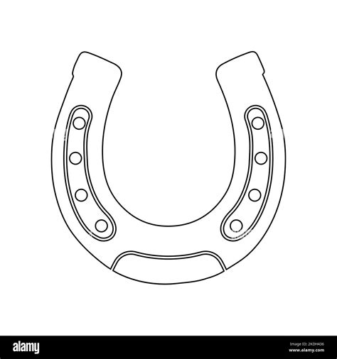 Horseshoe linear icon. Horseshoe shape. Luck symbol. Vector ...