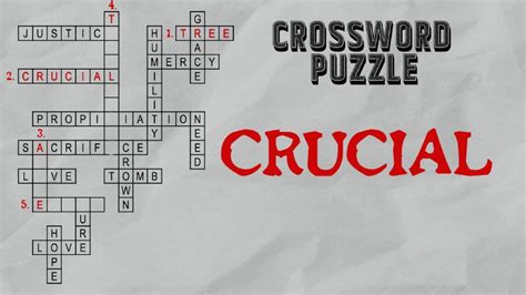 Crucial | Crossword Puzzle | Pastor Matt Morgan | FOP Church ...