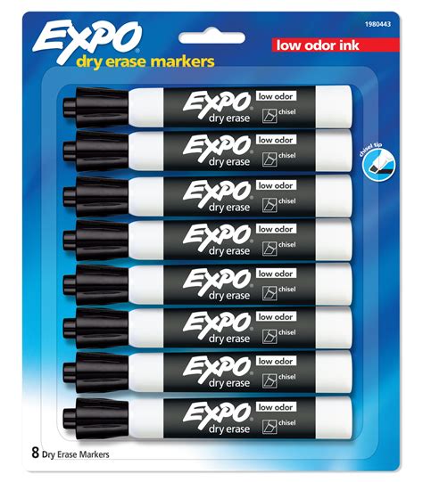 Expo Low Odor Dry Erase Markers, Chisel Tip, Black, 8 Count – Walmart Inventory Checker – BrickSeek
