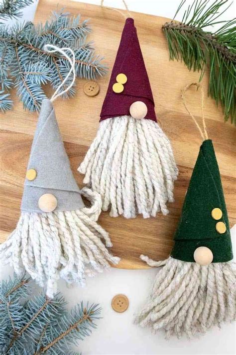 homemade gnome christmas ornaments