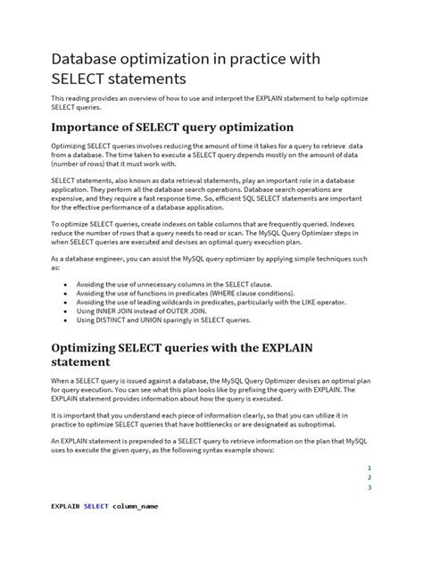 Image result for Database Optimization Techniques