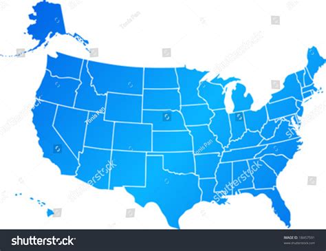 Vector Clip Art Map United States: vector de stock (libre de regalías ...
