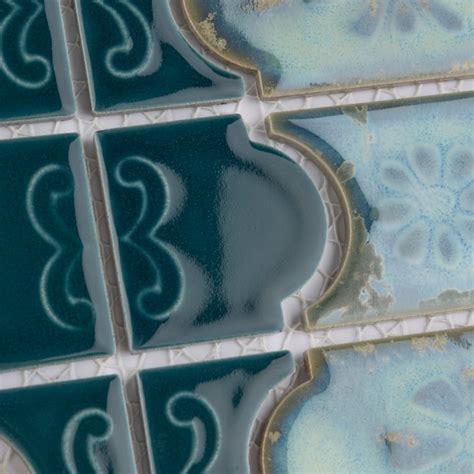 Affinity Tile Montego Emerald 12-in x 13-in Glossy Porcelain Mixed ...