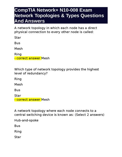 Image result for Networks CompTIA Questions