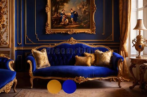 Antique Vintage Rococo Baroque Living Room, Classic Interior Design ...