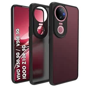 RIGGEAR Shockproof Sleek Hybrid Armor Back Cover Case for Vivo V50 5G ...