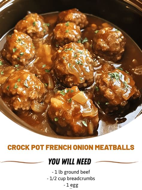 Crock Pot French Onion Meatballs – Easy Cooking Ideas in 2025 | Onion ...