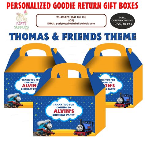 PSI Thomas & Friends Theme Goodie Return Gift Boxes | Party Supplies ...