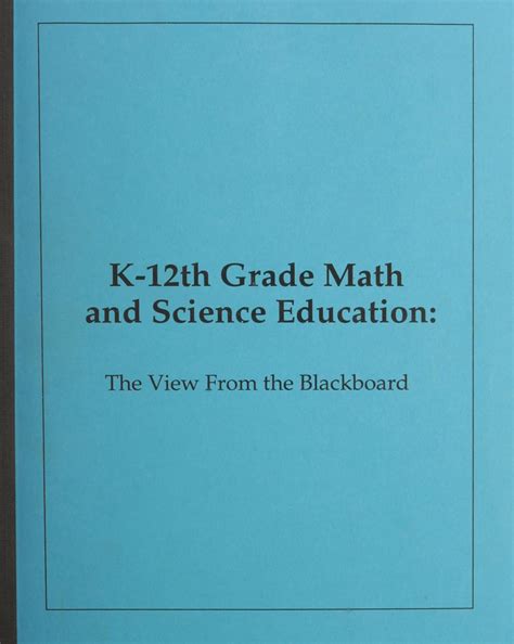 Buy K-12th Grade Math and Science Education: The View from the ...