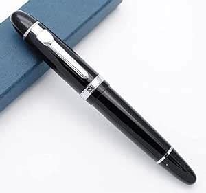 SCHMIDT JINHAO 159 Fountain Pen M Nib (Black with Silvery Clip ...