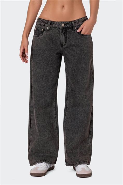 Petite Raelynn Washed Low Rise Baggy Jeans in 2025 | Denim fabric ...