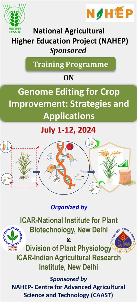 Training Programme Genome Editing for Crop Improvement: Strategies and ...