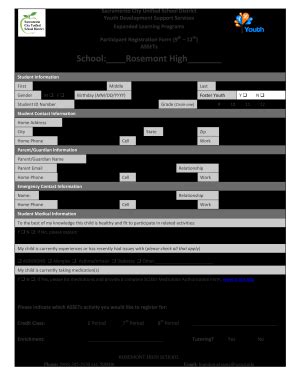 Fillable Online School: Rosemont High Fax Email Print - pdfFiller
