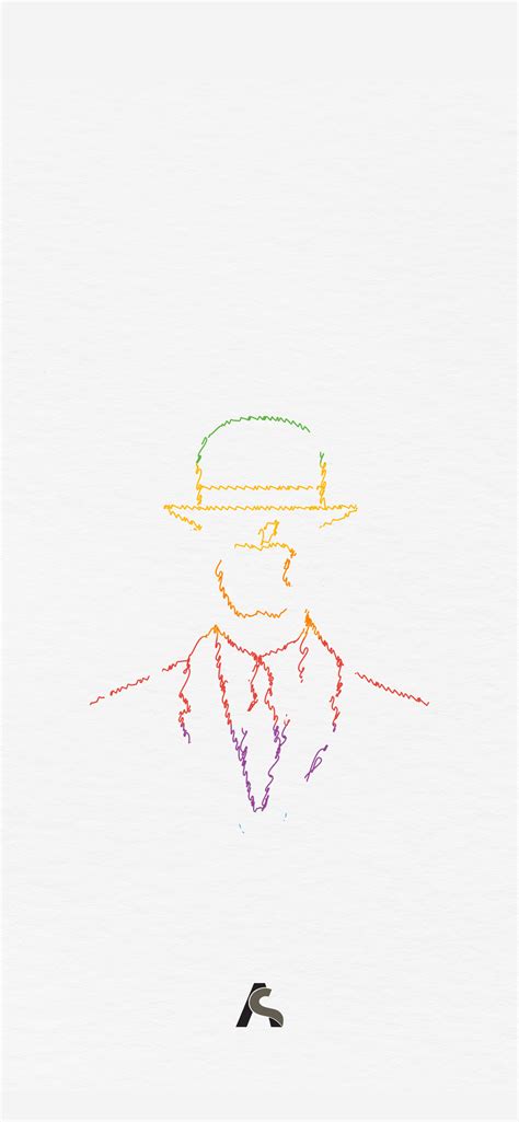 Son of Apple Wallpaper | Based on Son of Man Painting By René Magritte