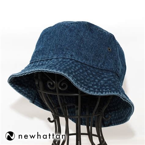 バケットハット 帽子 ニューハッタン newhattan 1530 Jeans Bucket Hats デニム ダークブルー 1530-Z_D ...