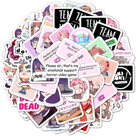Buy 99Pcs Ddlc Stickers, Doki Doki Literature' Clubs Stickers, Doki ...