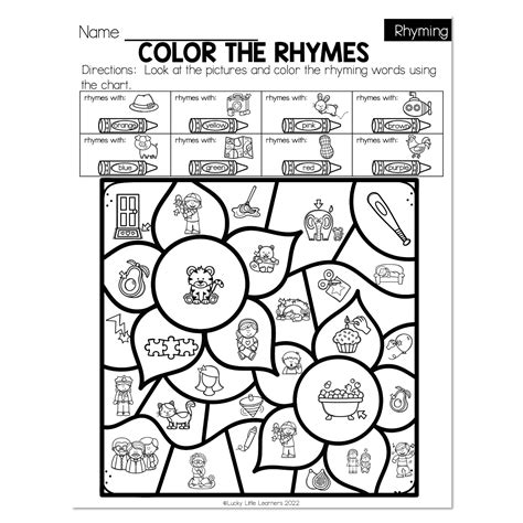 Fall- Early Finishers 1st Grade - ELA - Rhyming - Color the Rhymes ...