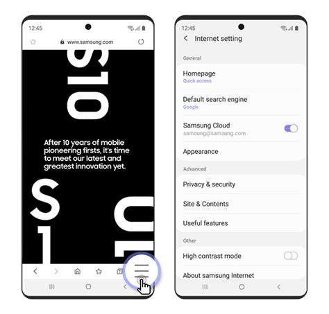 Image result for Enable JavaScript On Samsung Internet