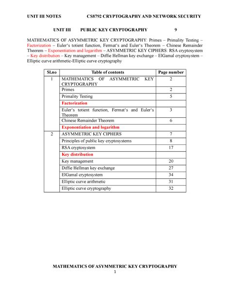 UNIT III CNS reg 2017 - Lecture notes 3 unit - UNIT III PUBLIC KEY ...