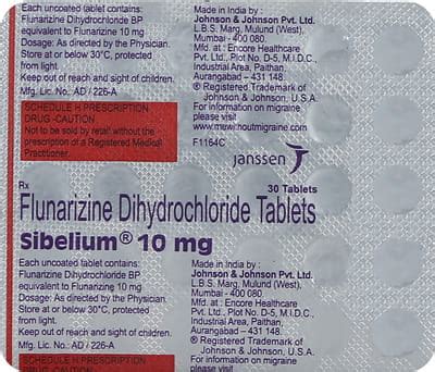 Sibelium 10mg Tablet: Uses, Side Effects, Price, Dosage & More Info ...