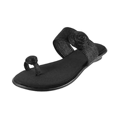 Buy Walkway by Metro Brands Women Black Synthetic Sandals 4-UK (32-1097 ...