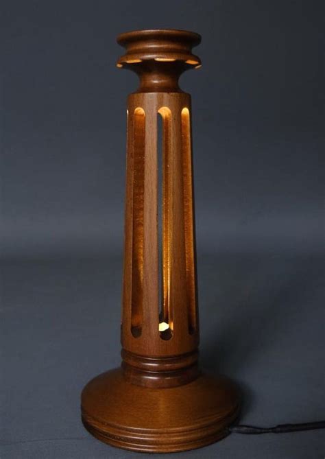 Vintage Wooden Floor Lamp, Lambader, Wood Floor Lamp, Rustic Floor Lamp ...