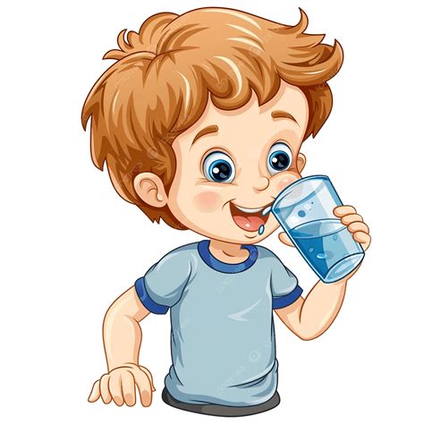 Cute Boy Enjoing Drinking Pure Water, Boy, Drink, Water PNG Transparent ...