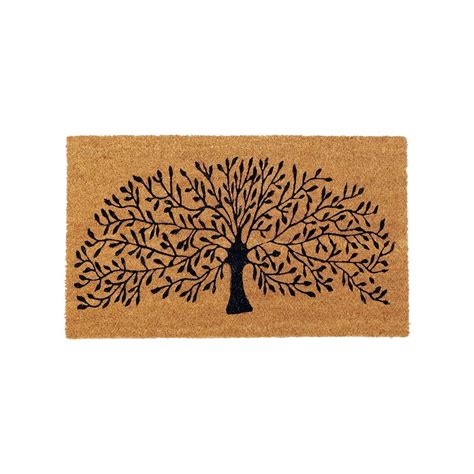 Buy Onlymat Natural Coco Coir Black and Beige Tree Design Anti-Slip ...