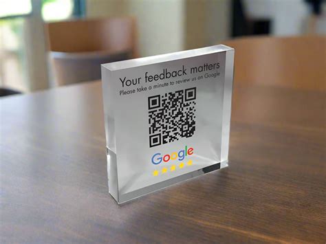 QR Code Block, Google Review Block, Custom QR Code Acrylic Display ...