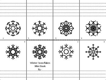 20 Winter Snowflakes Mini Books, Picture Writing, Back to School Week ...