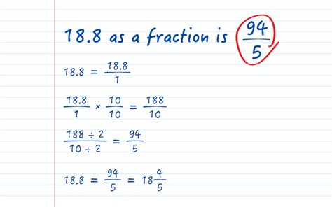 18.8 as a Fraction - Decimal to Fraction